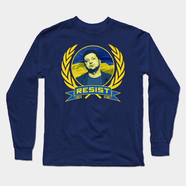 Ukraine Zelensky Resist Long Sleeve T-Shirt by Nerd_art